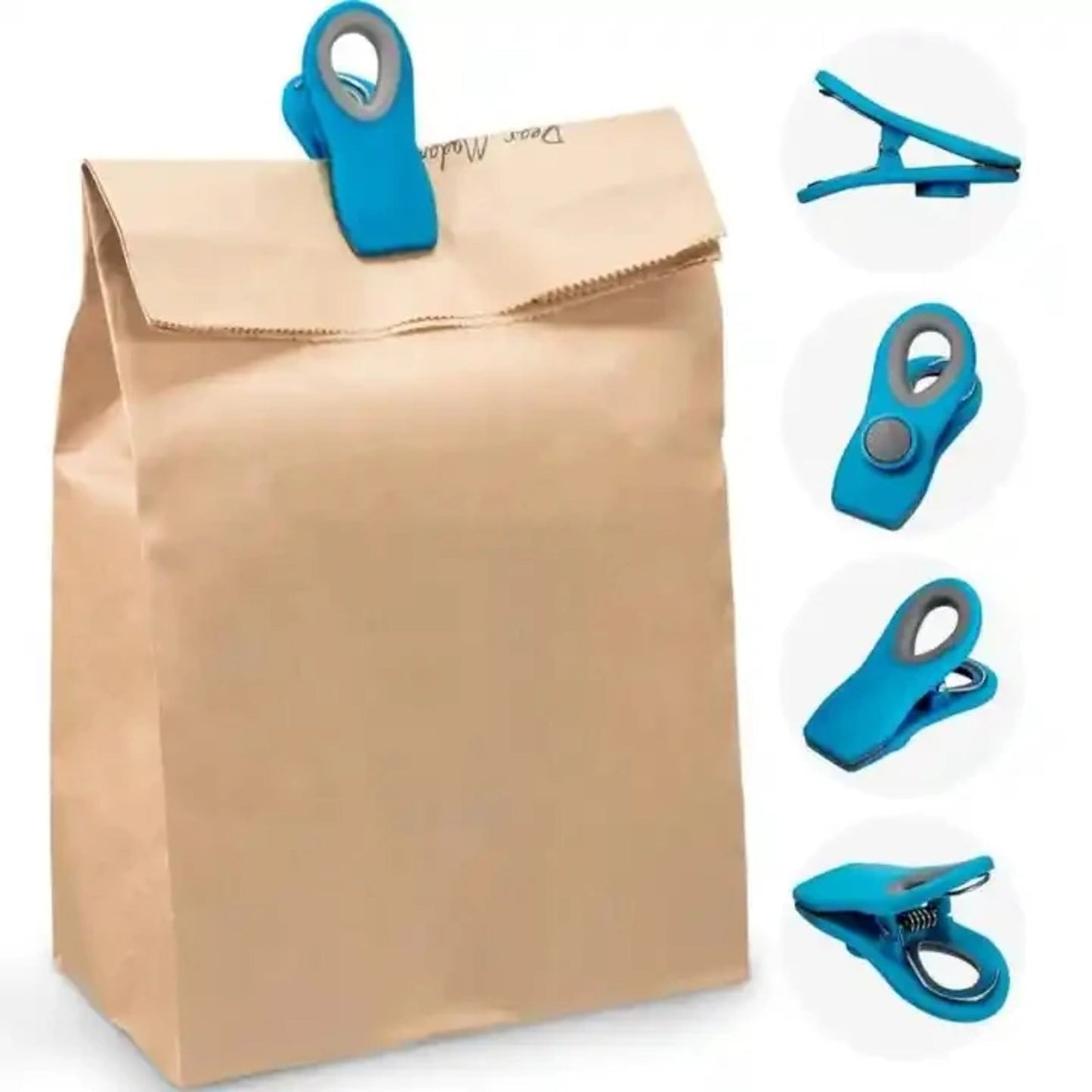 10-Piece Magnetic Bag Clip Set, Multi Blue-4